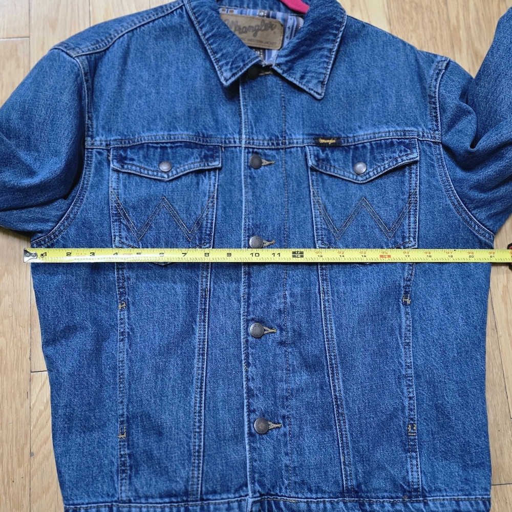 Wrangler Blue Denim Men Jacket Size M-Very Good Condition - Picture 16 of 17